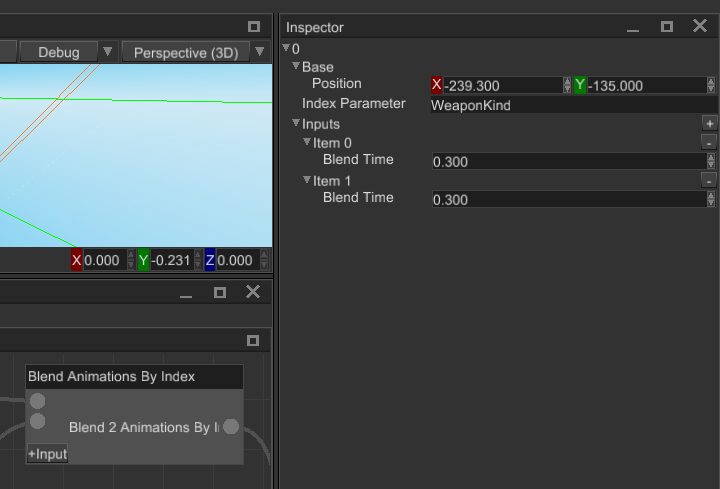 blend animations by index properties