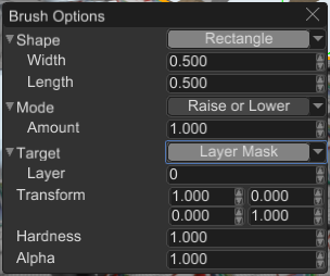 brush options