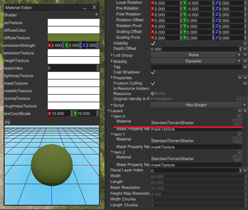 terrain layer material