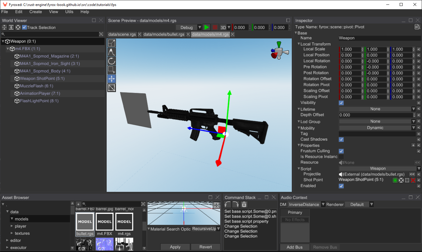 weapon prefab projectile